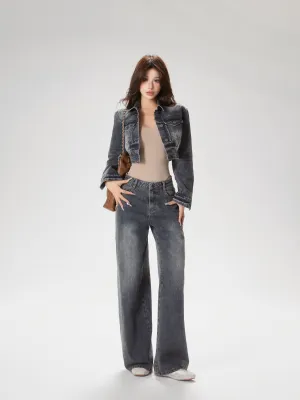 【24s Nov.】Washed Denim Short Jacket   Pants