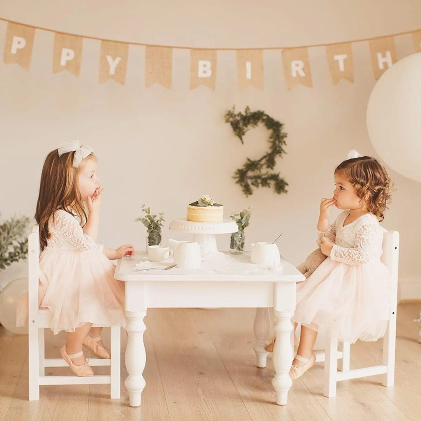 2Bunnies Girl Peony Lace Back A-Line Straight Tutu Tulle Party Flower Girl Dress