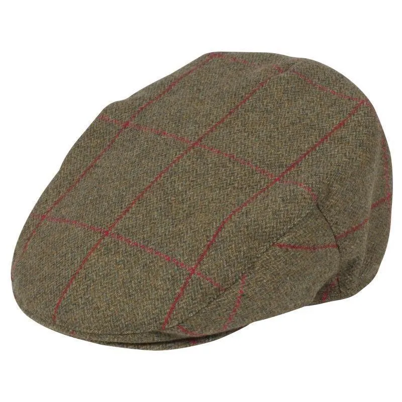 Alan Paine Combrook Tweed Cap - Sage