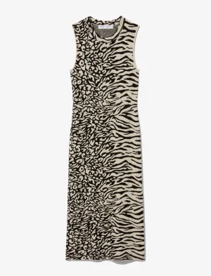 Animal Jacquard Sleeveless Dress