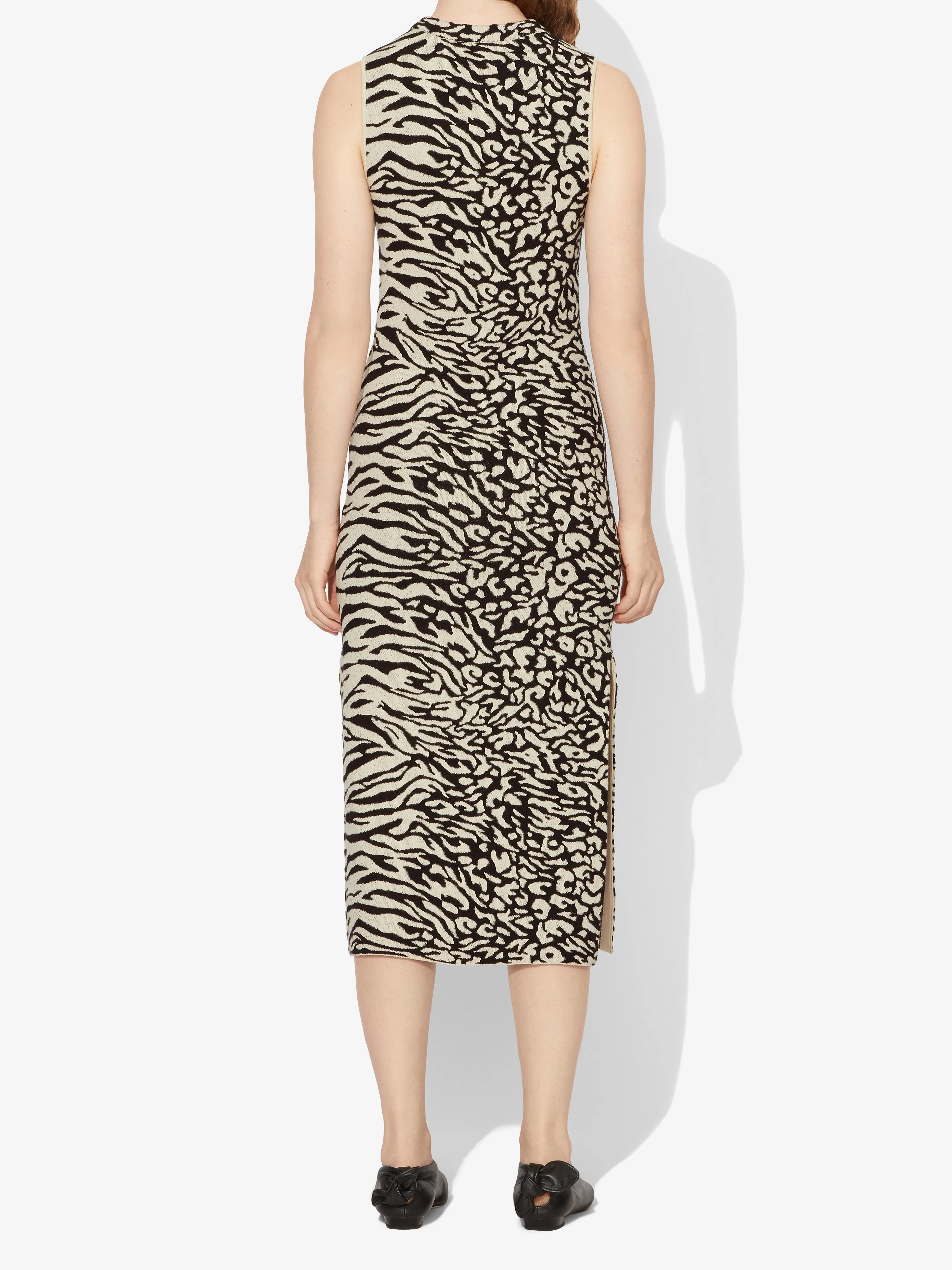 Animal Jacquard Sleeveless Dress