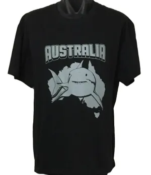 Australia Great White Shark Adults T-Shirt (Black)