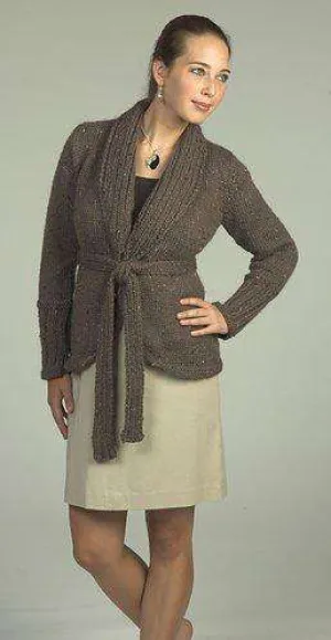 Baby Alpaca Grande Tweed Wrap Jacket Pattern