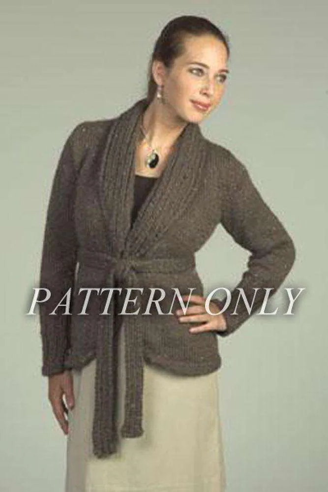 Baby Alpaca Grande Tweed Wrap Jacket Pattern