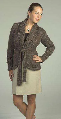 Baby Alpaca Grande Tweed Wrap Jacket Pattern