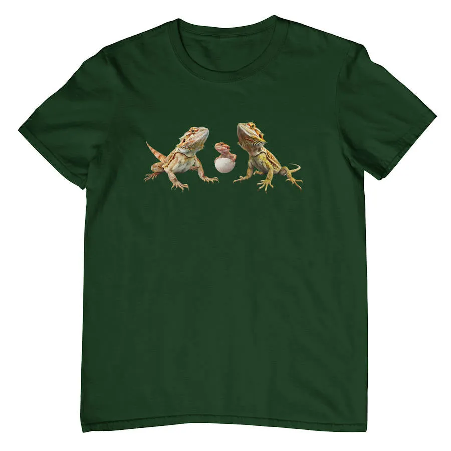 Bearded Dragon Family Adults T-Shirt (Various Colours)