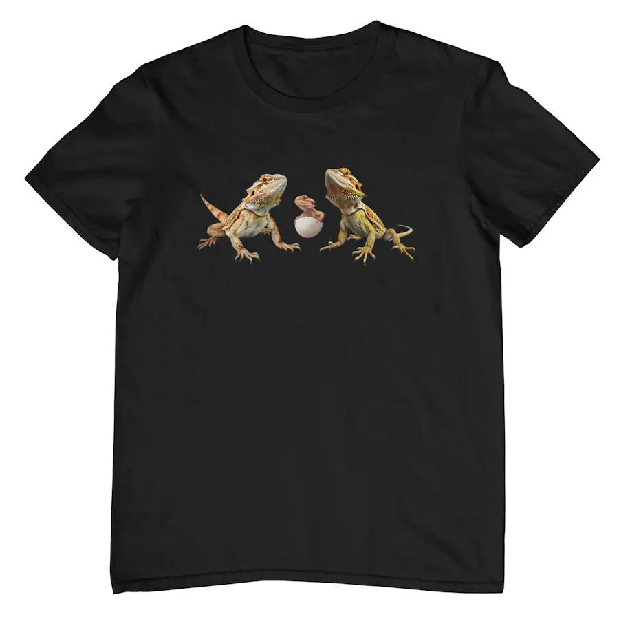 Bearded Dragon Family Adults T-Shirt (Various Colours)