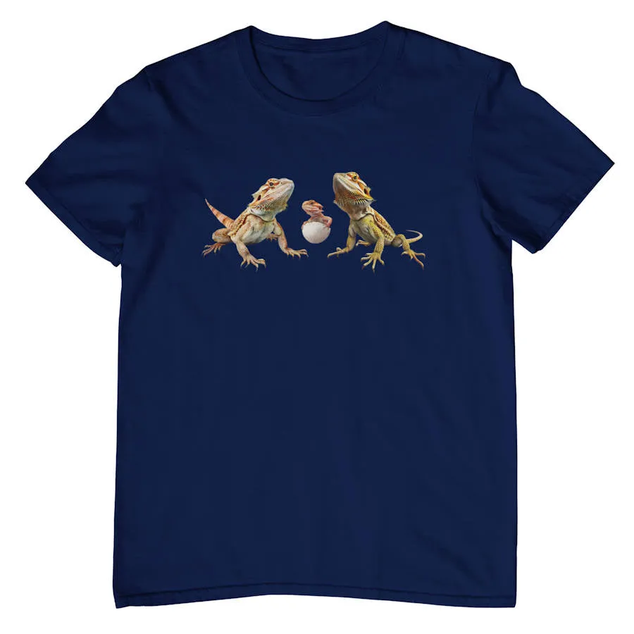 Bearded Dragon Family Adults T-Shirt (Various Colours)