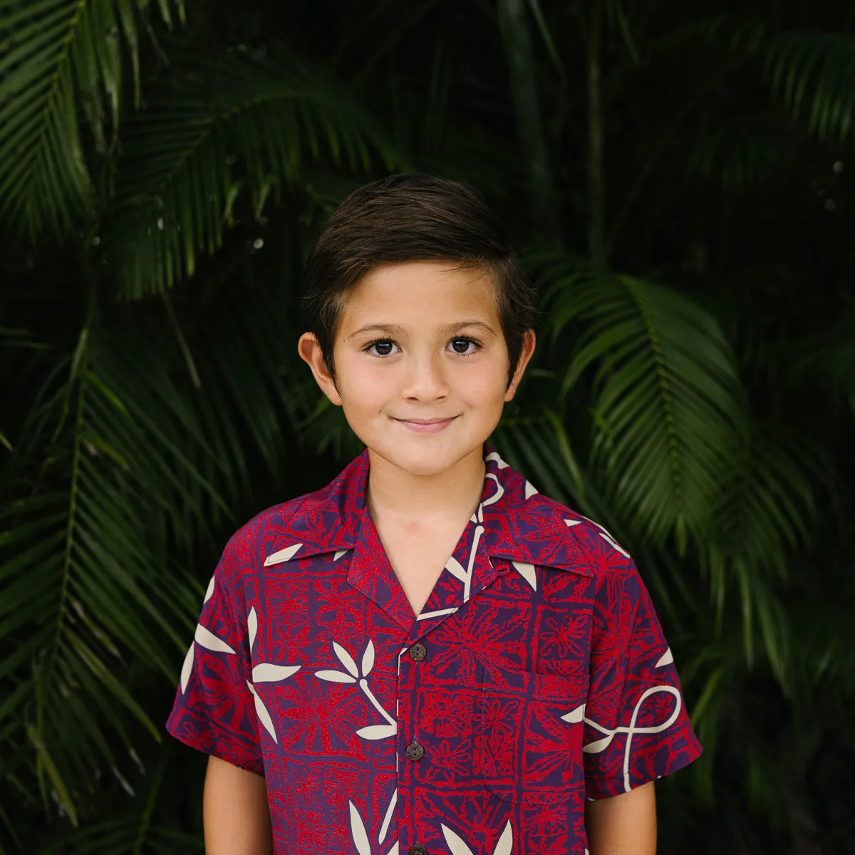Blue Hawaii (Boy's Shirt) - Red