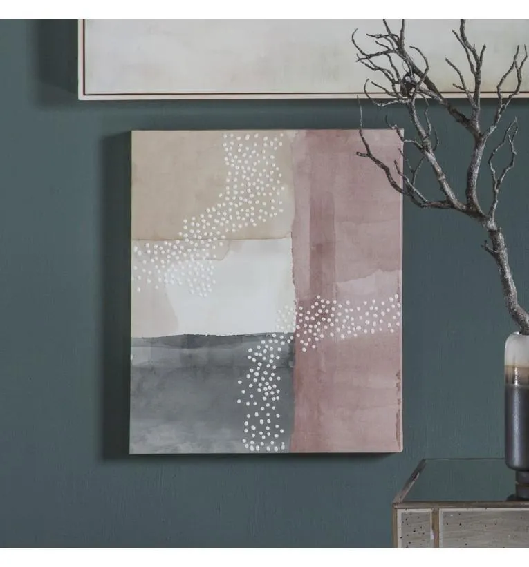 Blush Cubic Abstract II Printed Canvas