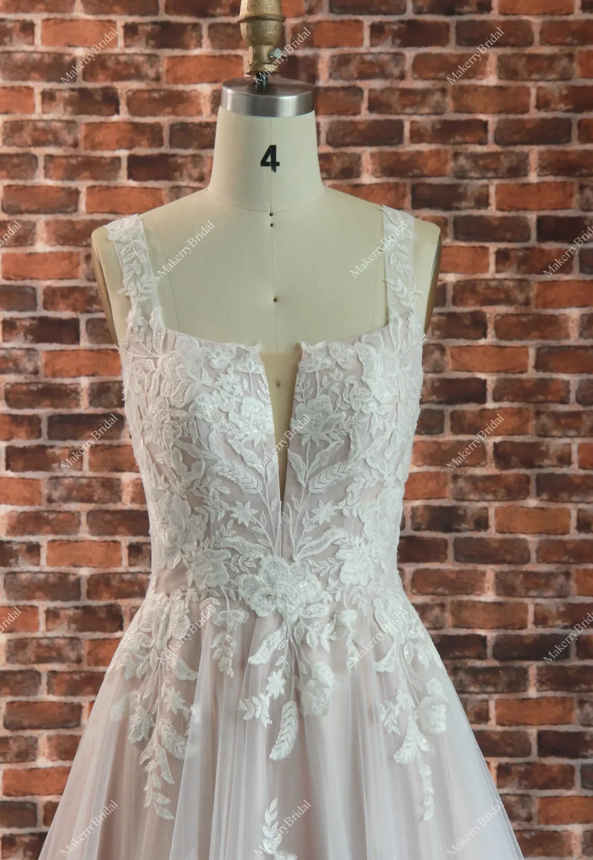 Breathtaking Light A-Line Style Scoop Neckline Bridal Gown