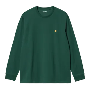 Carhartt WIP L/S Chase T-Shirt - Chervil / Gold