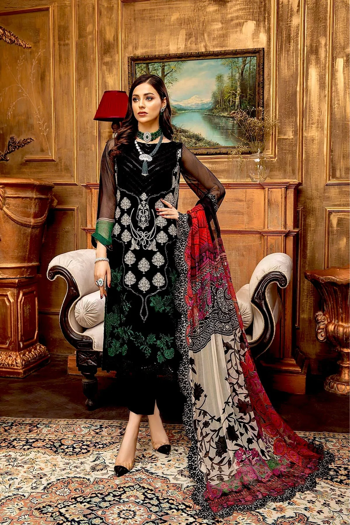Charizma Vasal Embroidered Chiffon Collection 2021 – VSL-01