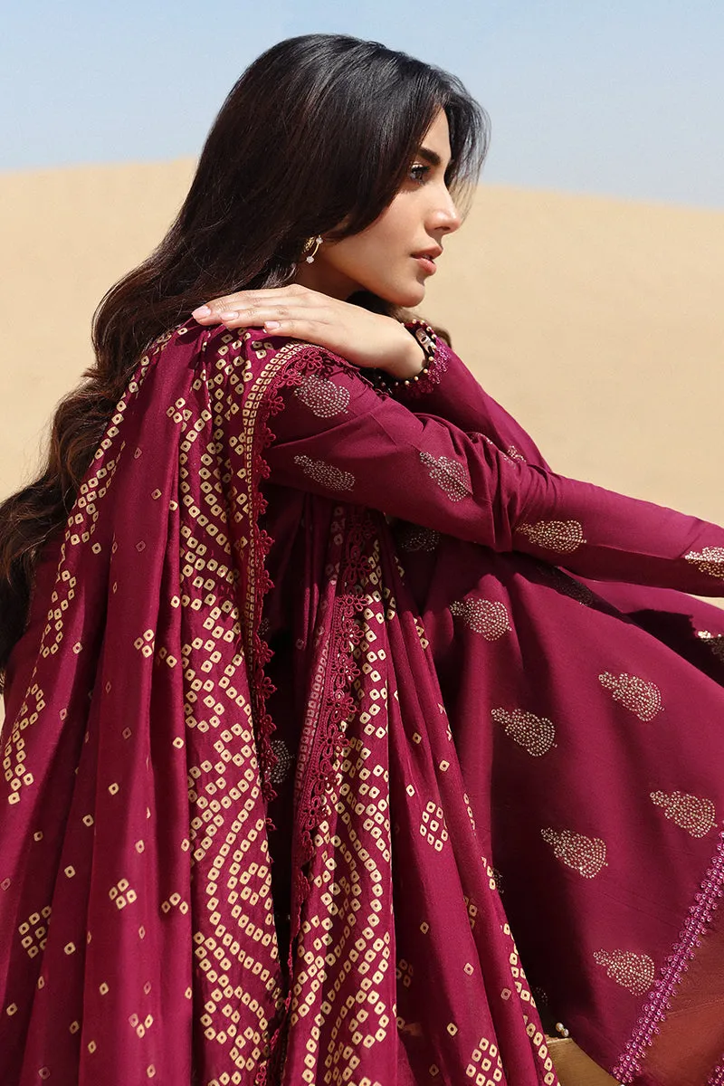 Cross Stitch Eid Lawn Edit – CRIMSON AURA-3 PIECE COTTON JACQUARD SUIT