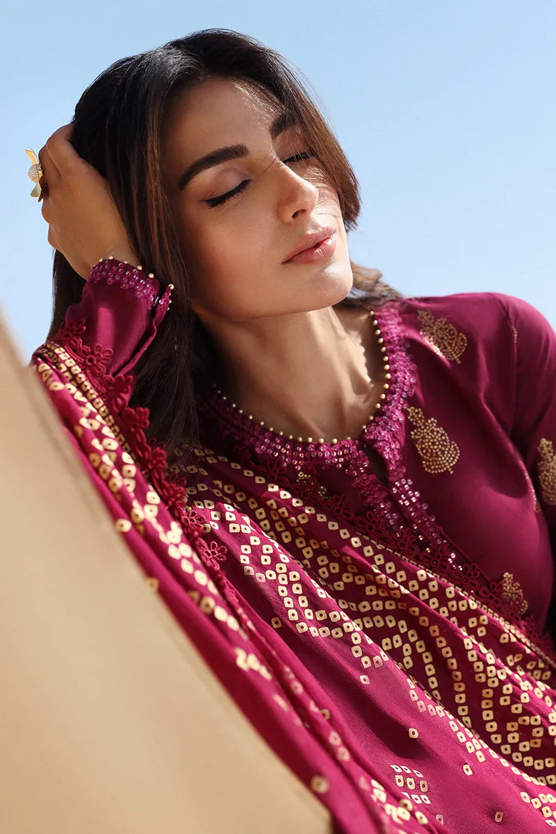 Cross Stitch Eid Lawn Edit – CRIMSON AURA-3 PIECE COTTON JACQUARD SUIT