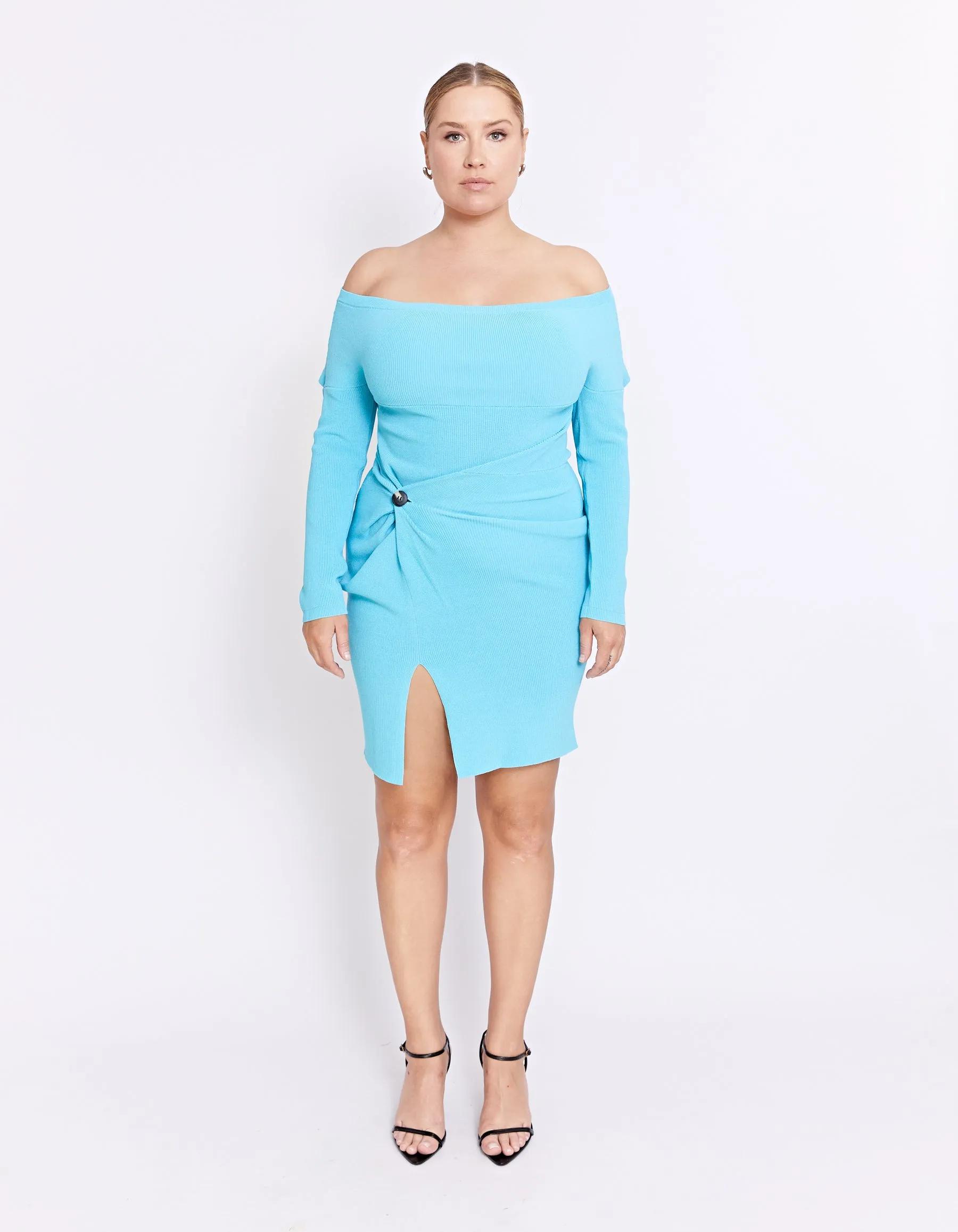 DEEMA KNIT DRESS | AQUA
