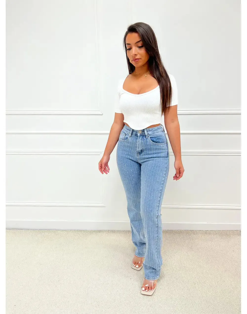 Diamond Denim Jeans^