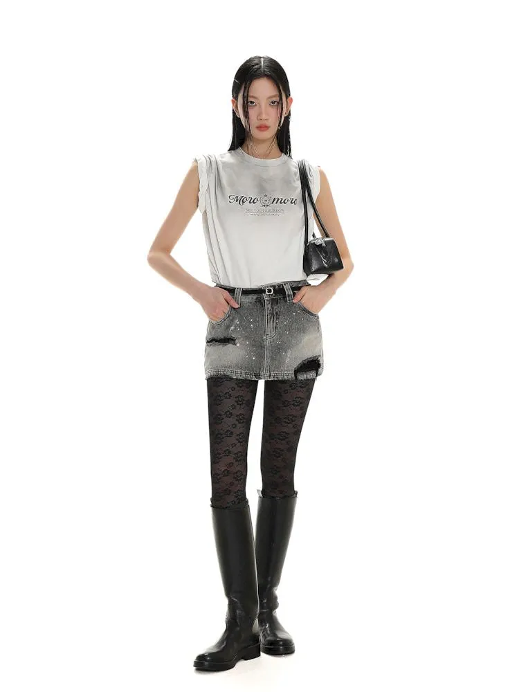 Emblem Printed Loose Short Sleeve T-Shirt【s0000008626】