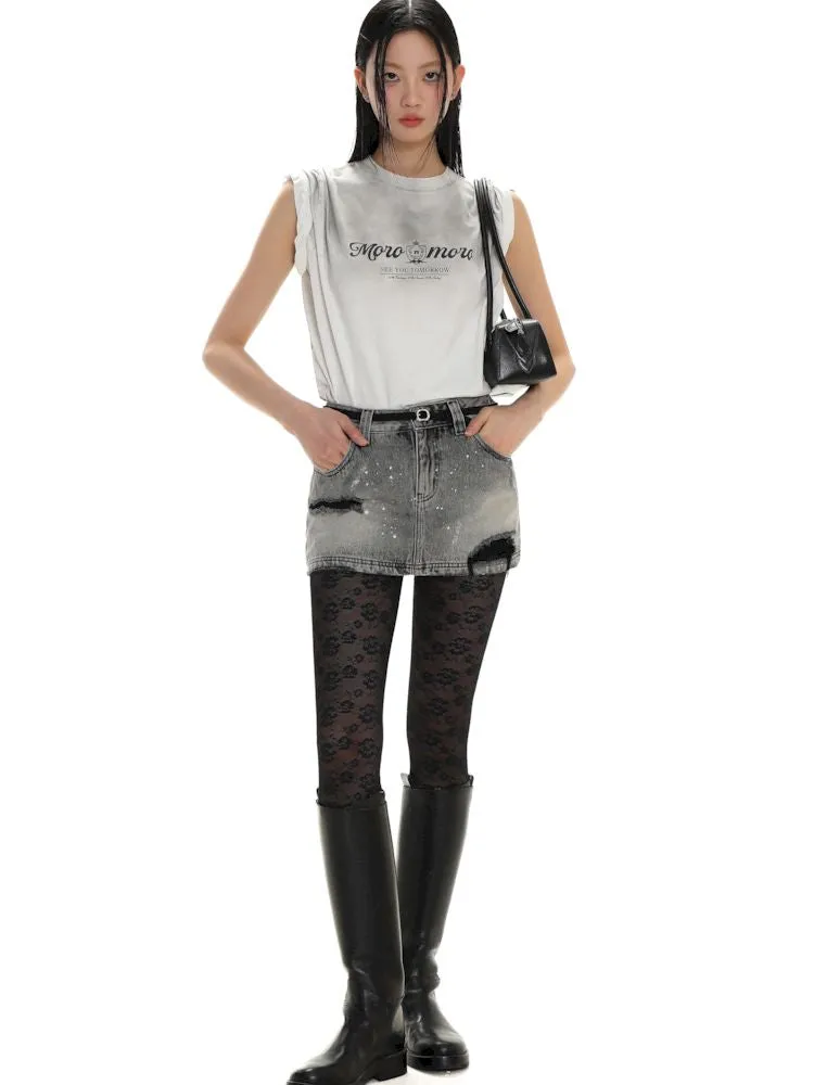 Emblem Printed Loose Short Sleeve T-Shirt【s0000008626】