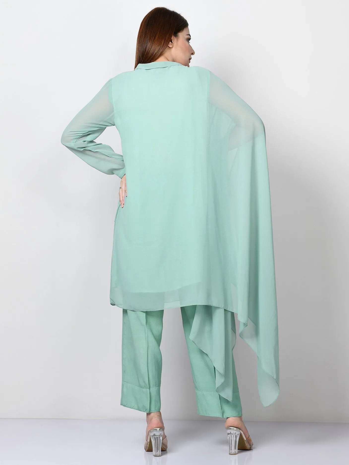 Embroidered Chiffon Suit