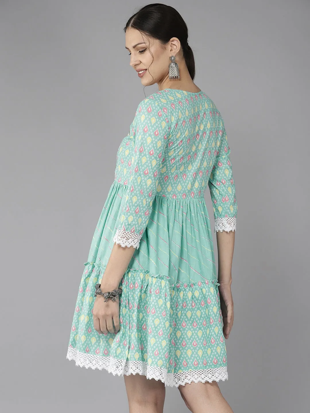 Embroidered Cotton A-Dress
