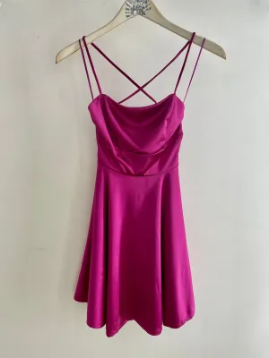 Emma Lace Up Skater Strappy Dress