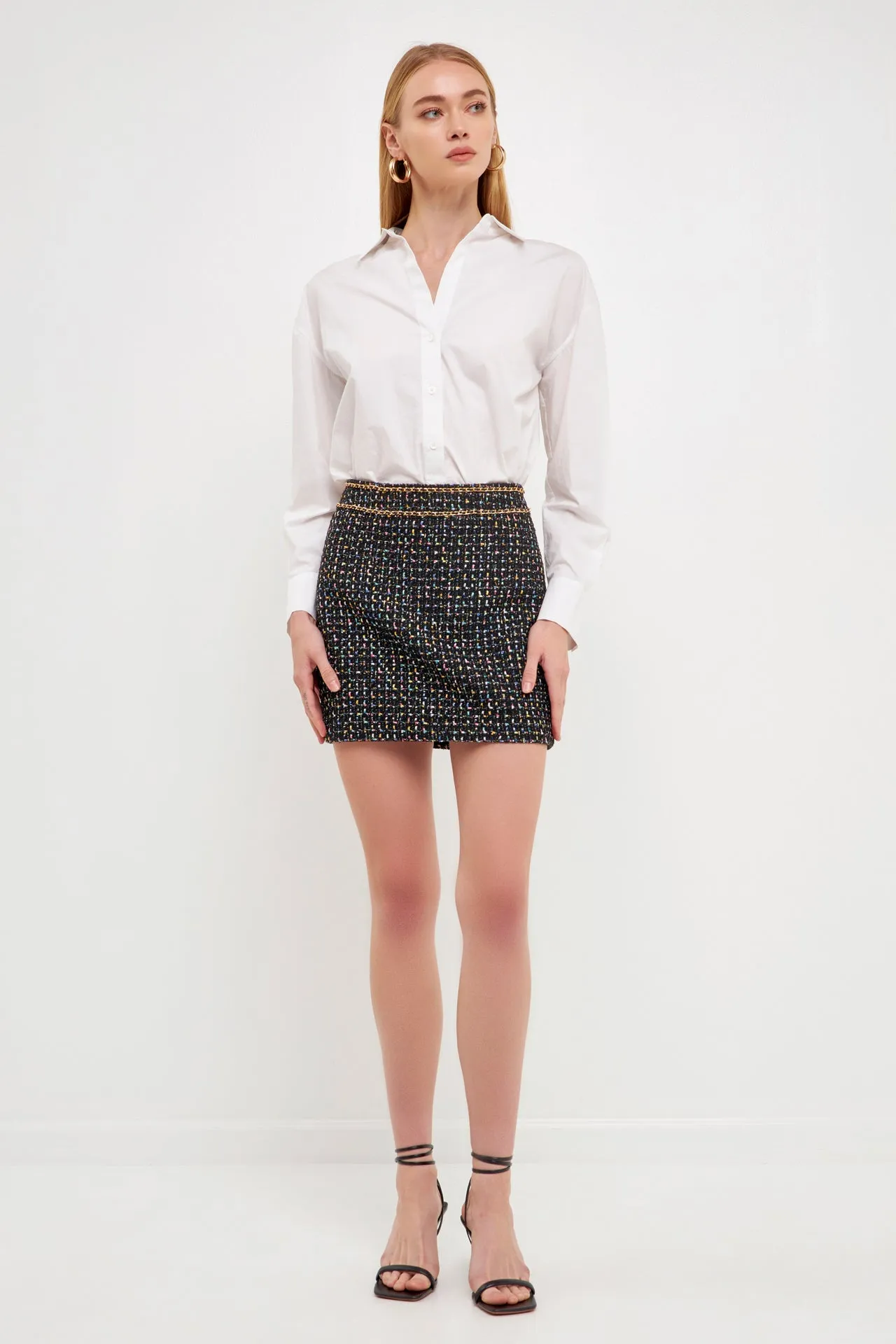 Endless Rose - Multi Color Tweed Mini Skirt