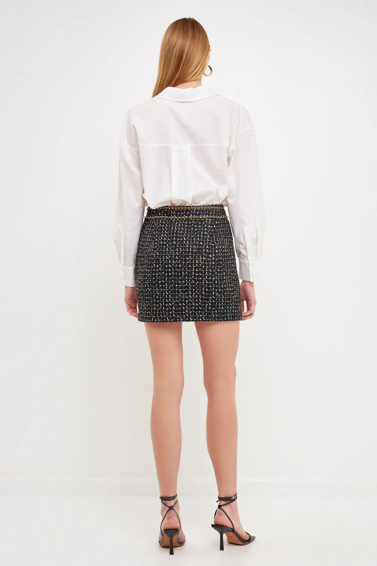 Endless Rose - Multi Color Tweed Mini Skirt