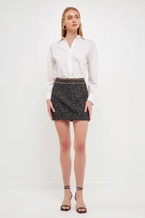 Endless Rose - Multi Color Tweed Mini Skirt