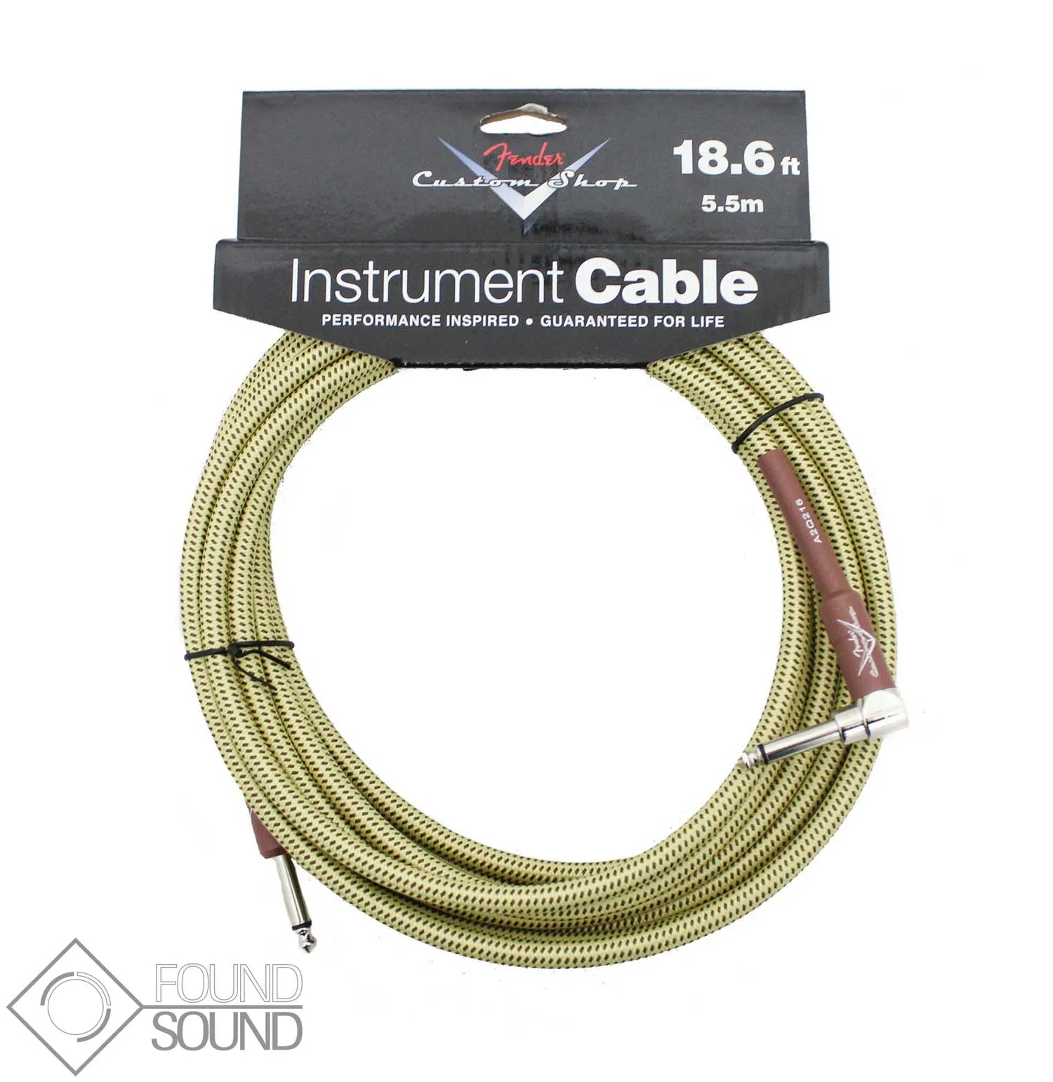 Fender Angled Custom Shop 18.6 Foot Cable - Tweed