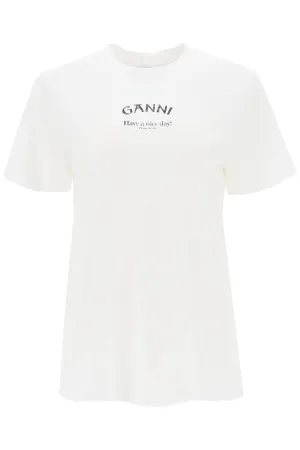 Ganni lettering print t-shirt