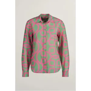 GANT Regular Monogram Cotton Silk Shirt Perky Pink 4300354