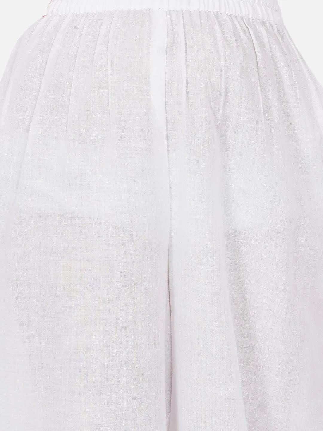 Girl's Peach Kurta And Trouser With Dupatta - Bitiya By Bhama