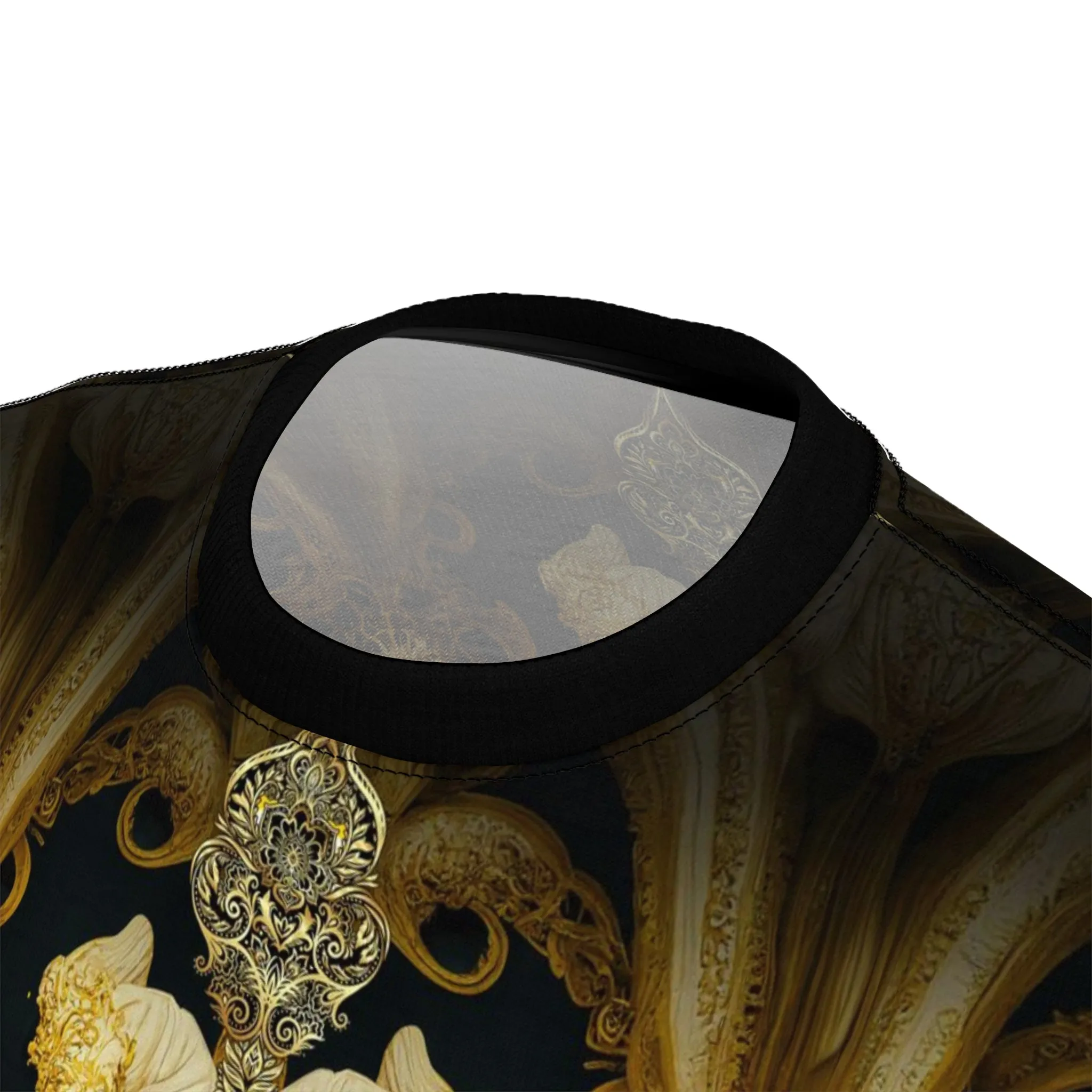 Golden Decadence T-Shirt Unisex Tee All Over Print T-Shirt Decorative Gold Tee | D20123