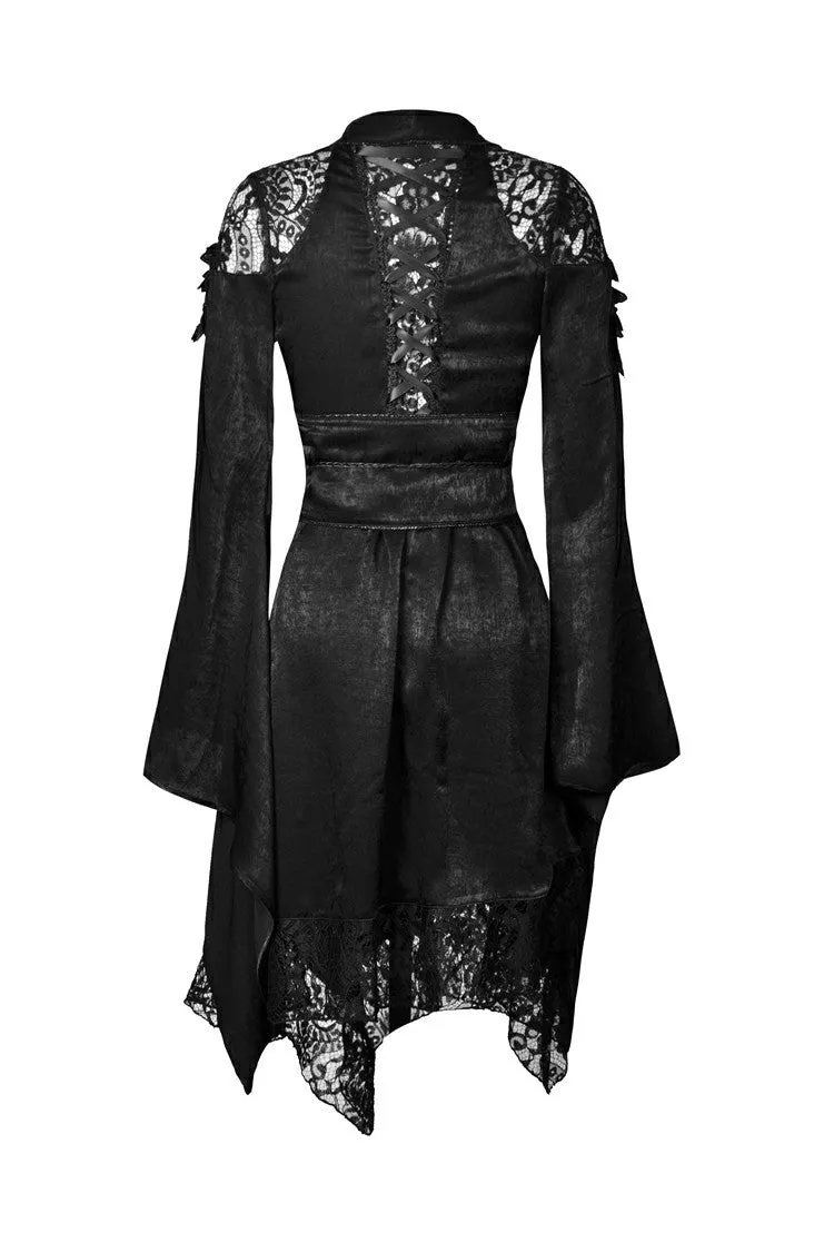 Gothic lace hollow shoulders kimono dress DW380
