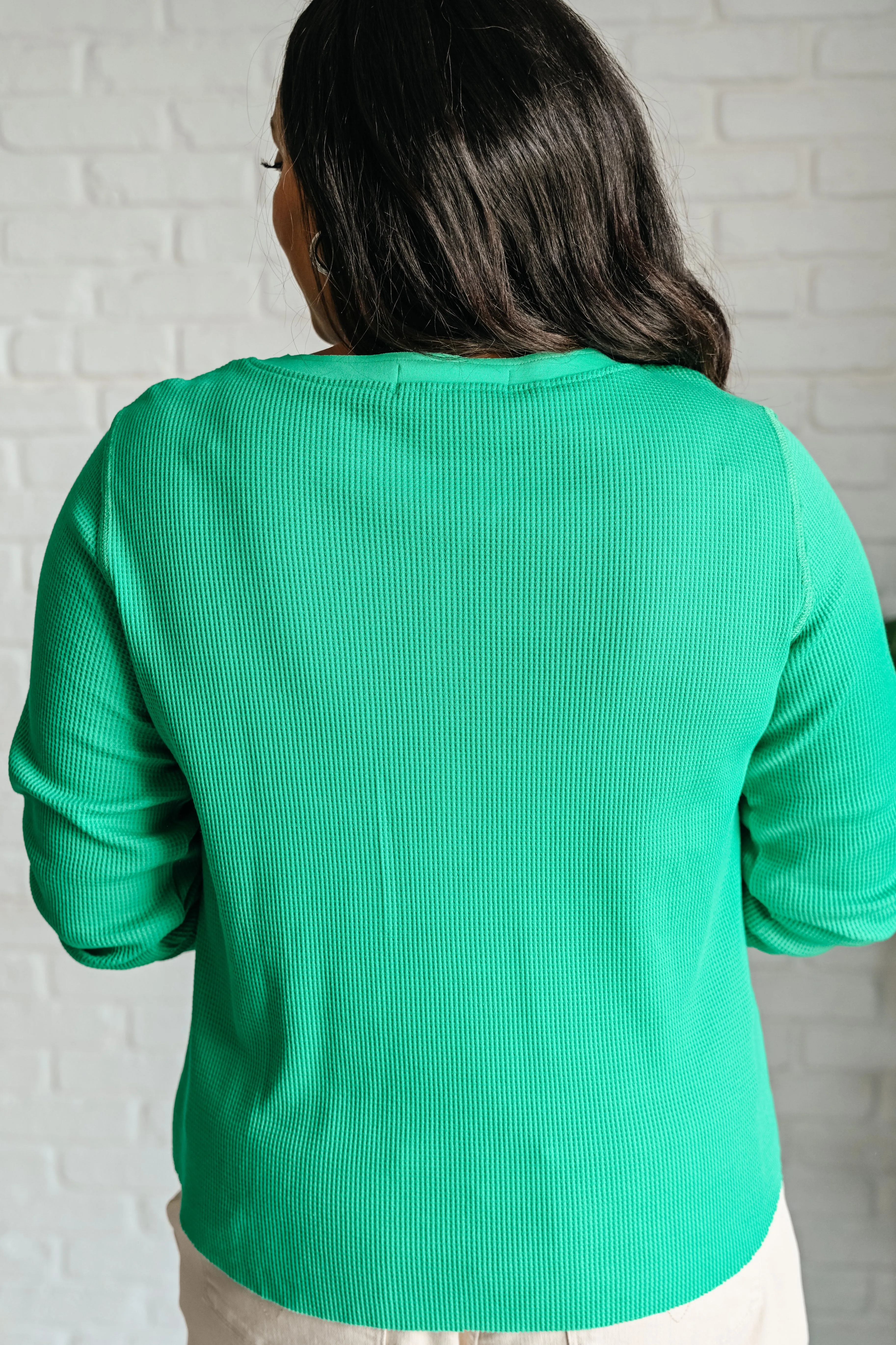 Greensleeves Waffle Knit Henley - 10/14