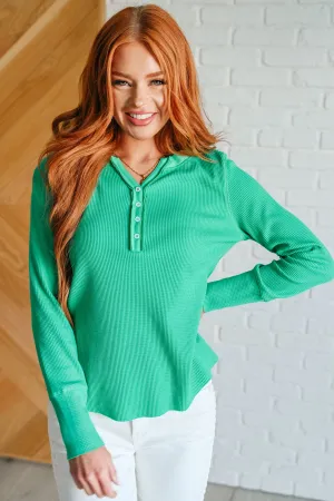 Greensleeves Waffle Knit Henley - 10/14