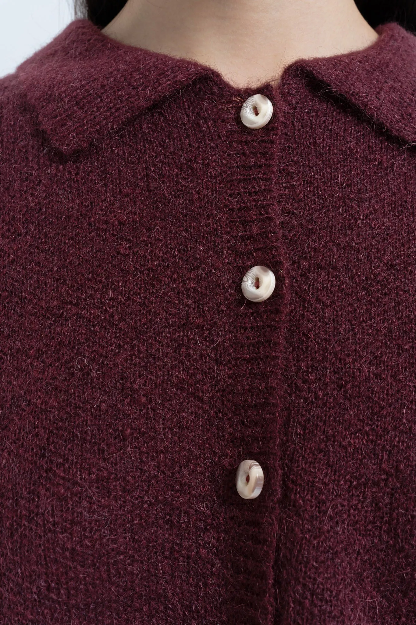 Greetings Cardigan in Maroon