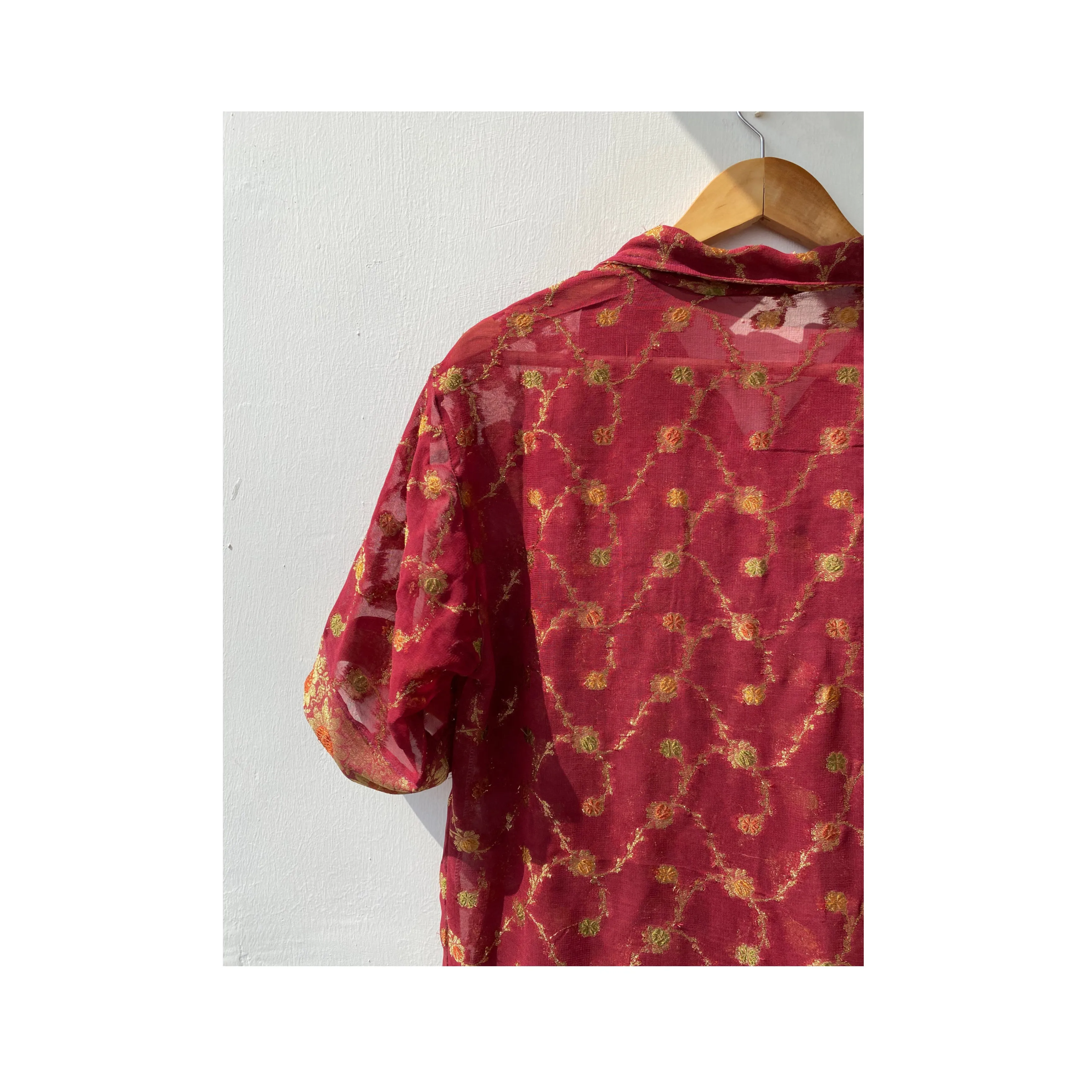 Gulbahar shirt with jaali weave