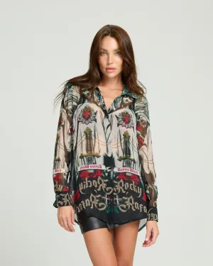 Guns & Roses Silk Shirt