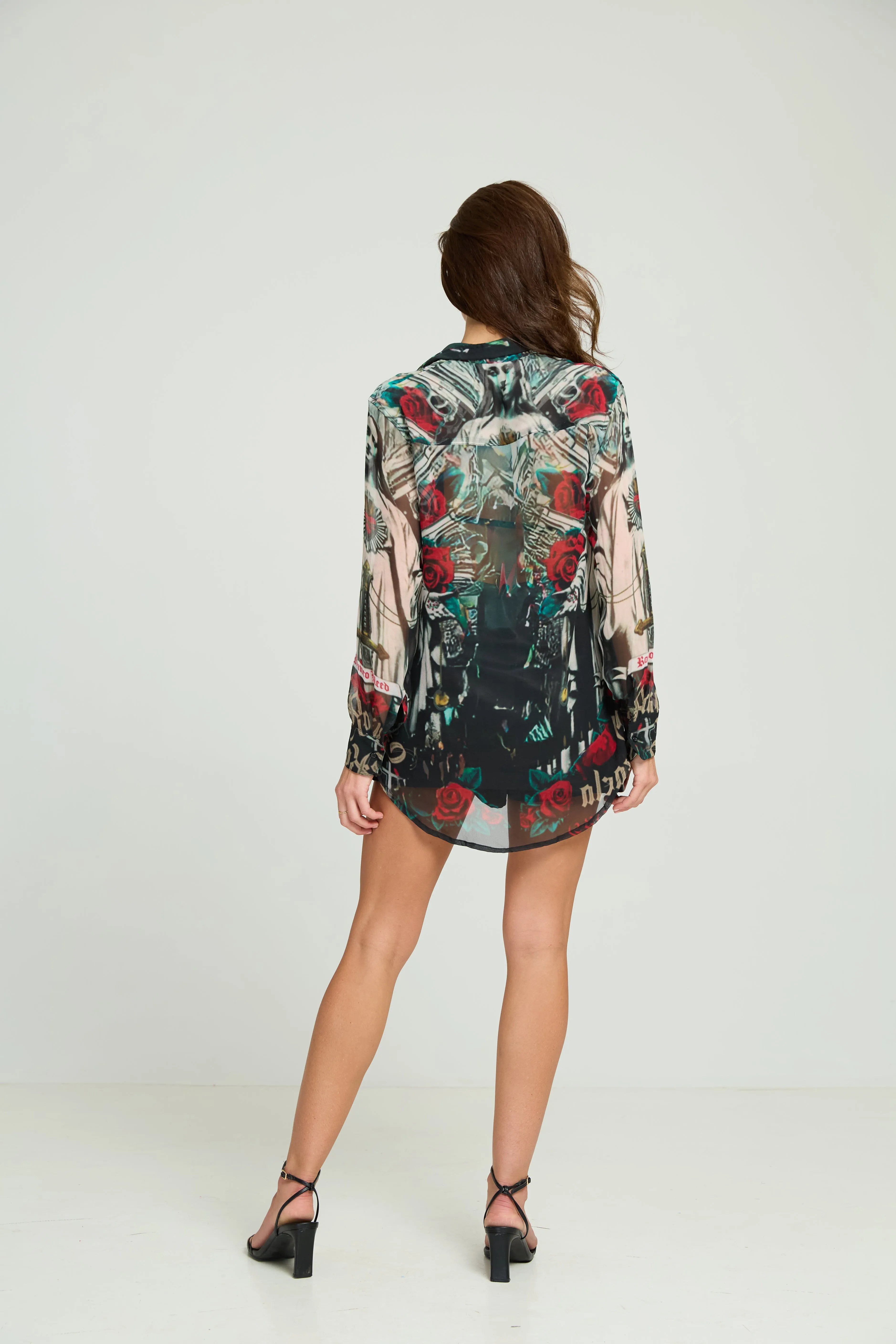 Guns & Roses Silk Shirt
