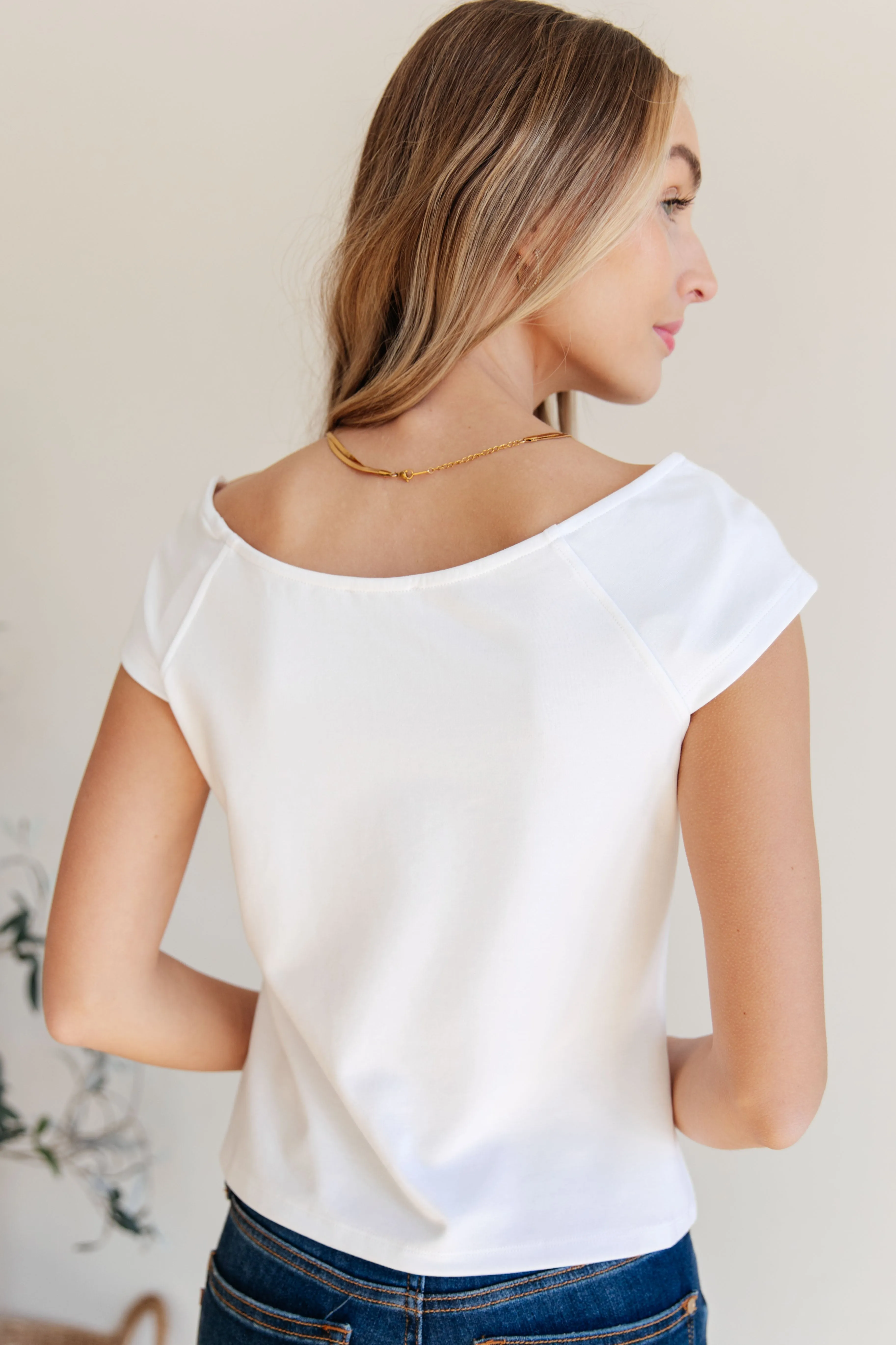 Here I Am Top in White - Short Sleeve