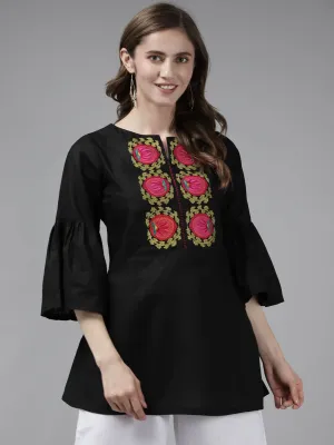 Jashvi Black Embroidered Tunic