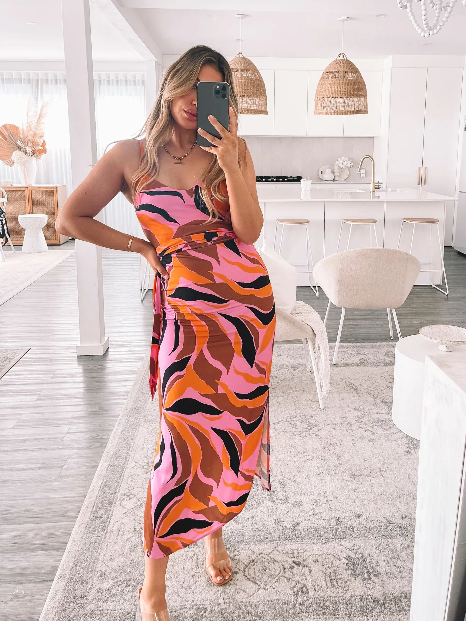 Laguna Dress - Pink Abstract