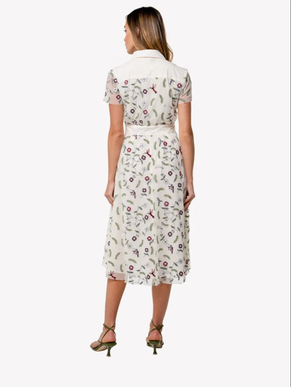 LOULOU DAMOUR Women's Katia Hummingbird Allover Embroidery Dress