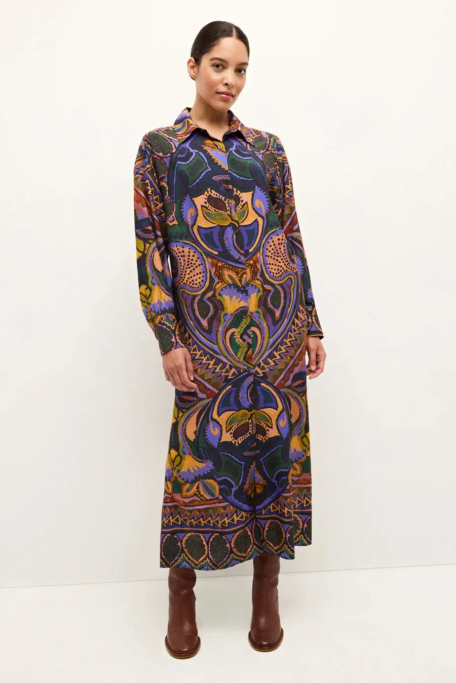 Ma107 Botanical Midi Dress