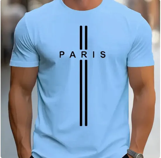 Men's Fashion Printed Casual Slim T-shirt