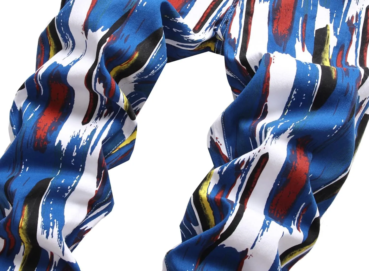 Men's Skinny Stretch Jeans Fashion Printed Slim Fit Jeans Comfort Flex Waist Casual Pants