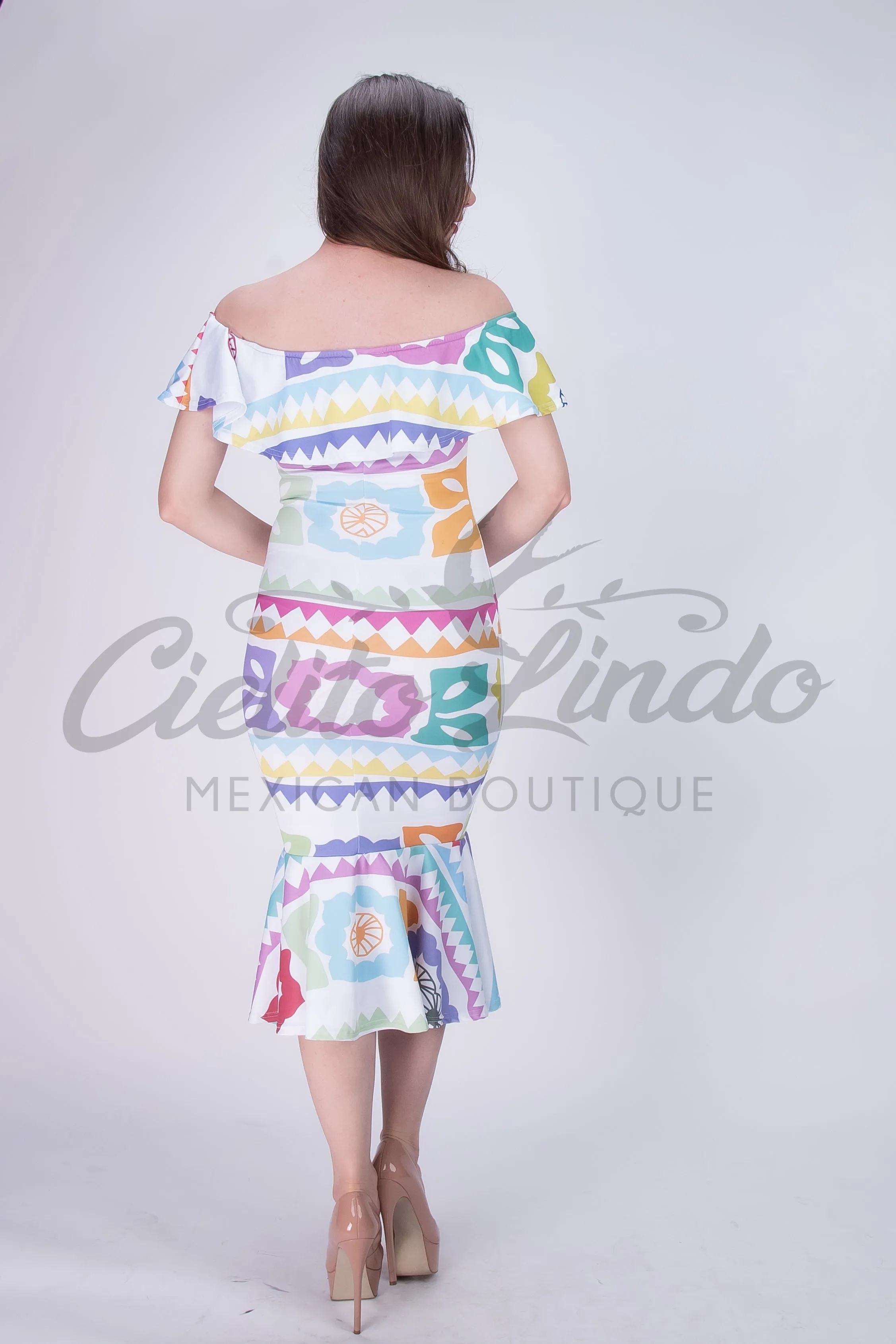 Mexican Jalapa Printed Maxi Dress