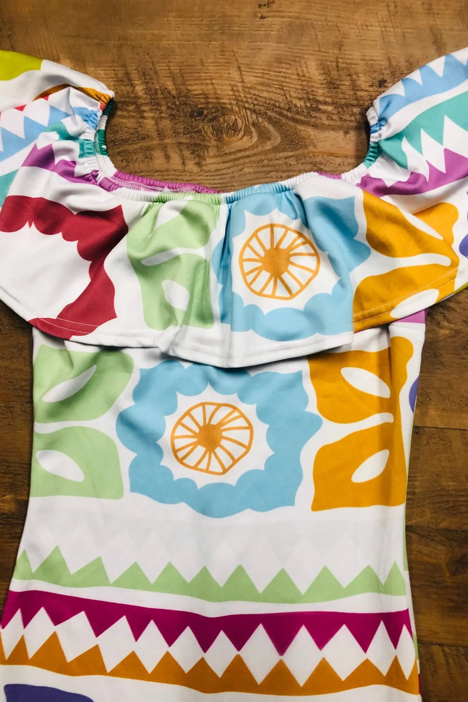 Mexican Jalapa Printed Maxi Dress